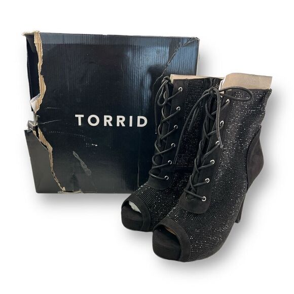 Torrid Rhinestone Pointed Booties Size 9.5 - Picture 1 of 9
